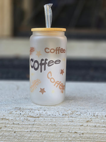 Fall 16oz Frosted Glass Tumblers