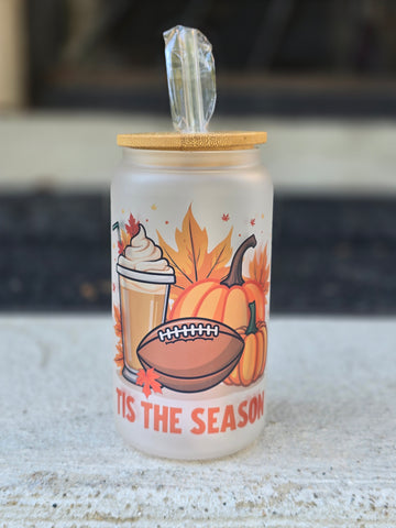 Fall 16oz Frosted Glass Tumblers