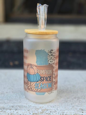 Fall 16oz Frosted Glass Tumblers