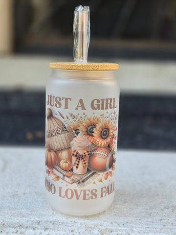 Fall 16oz Frosted Glass Tumblers