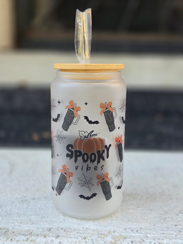 Fall 16oz Frosted Glass Tumblers