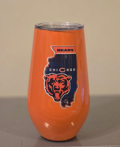 Long Stemless Football Wine Tumbler (17oz)