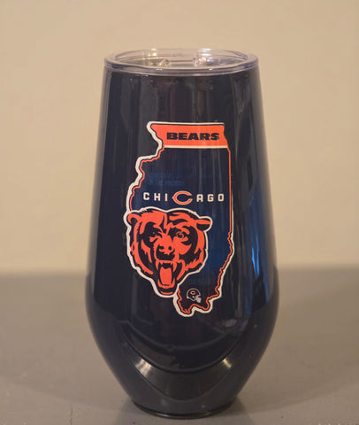 Long Stemless Football Wine Tumbler (17oz)