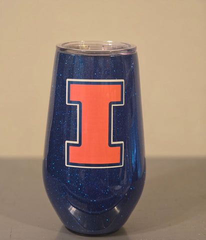 Long Stemless Football Wine Tumbler (17oz)