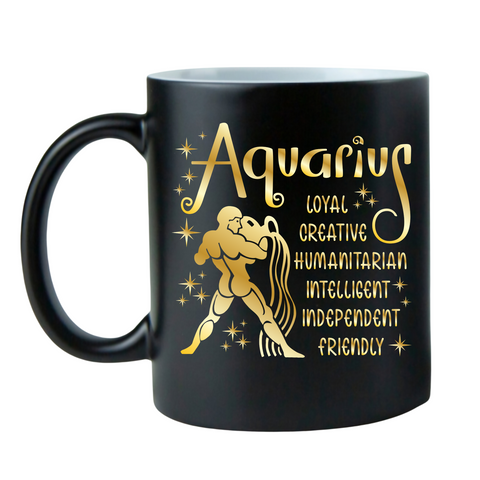 Black w/Gold Zodiac Coffee Mugs