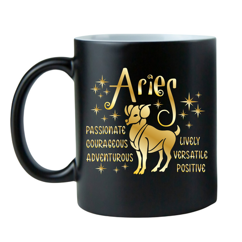 Black w/Gold Zodiac Coffee Mugs