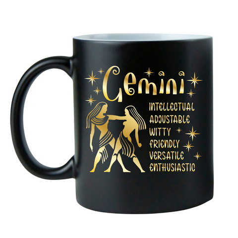 Black w/Gold Zodiac Coffee Mugs