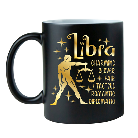 Black w/Gold Zodiac Coffee Mugs