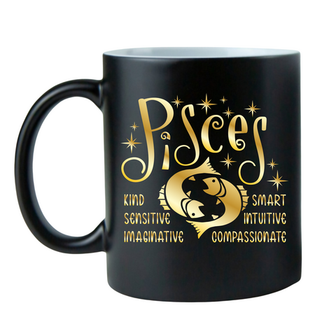 Black w/Gold Zodiac Coffee Mugs