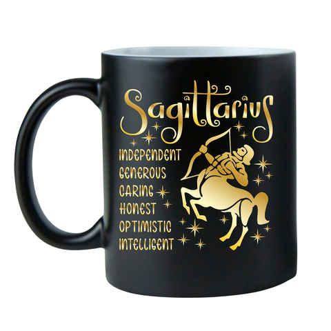 Black w/Gold Zodiac Coffee Mugs