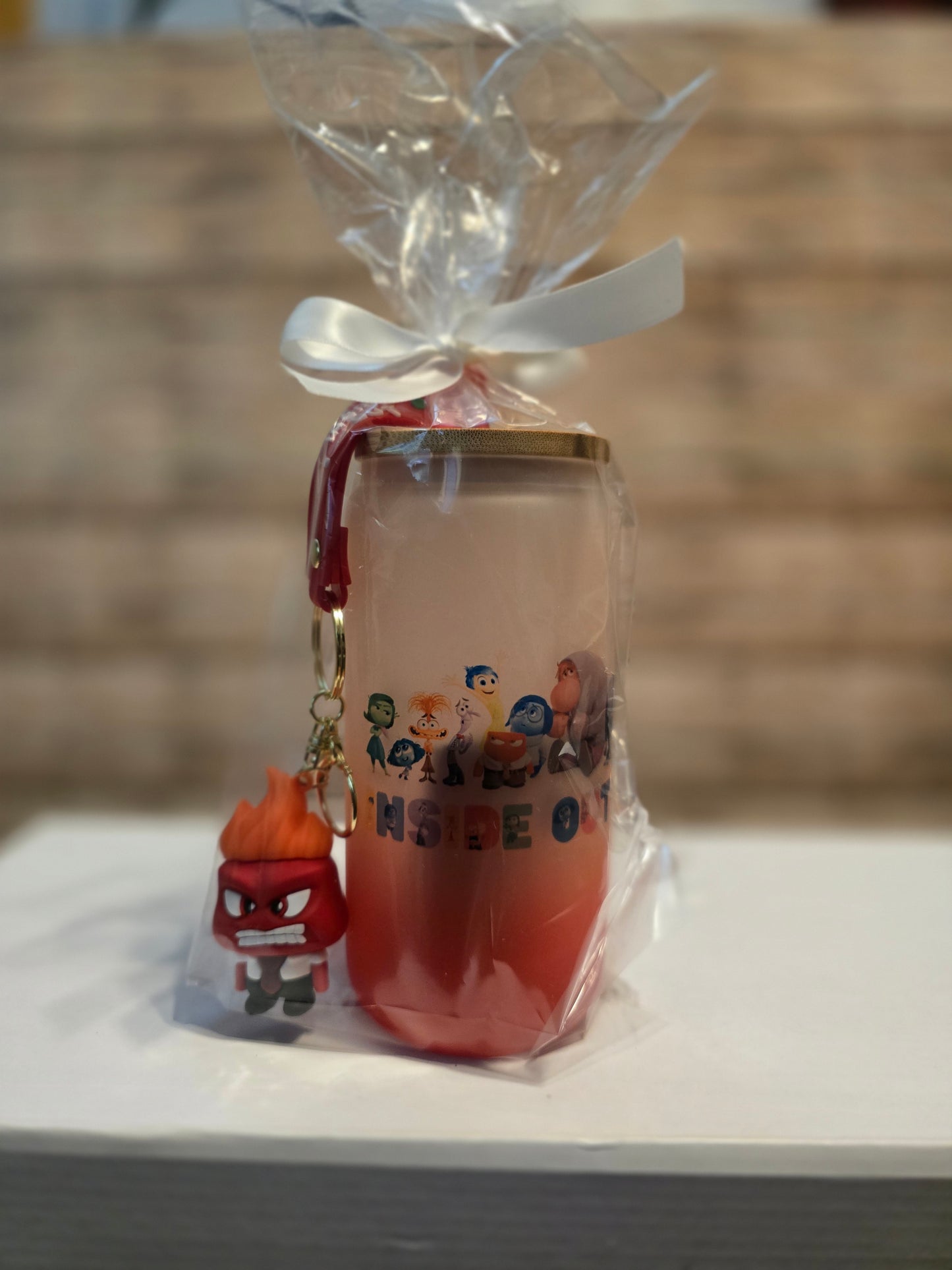 Inside Out Glass Tumbler & Keychain