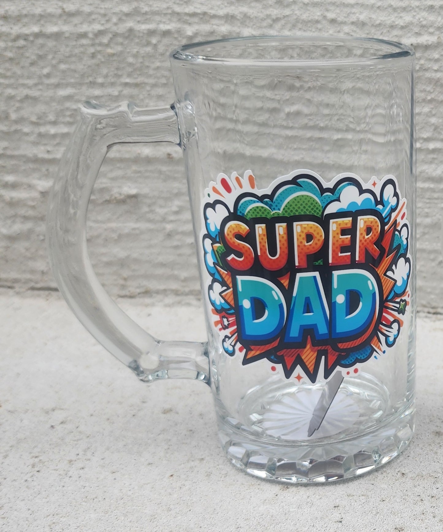 Father's Day Glass Beer Mugs