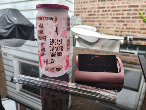 Breast Cancer Awareness Glass Tumblers