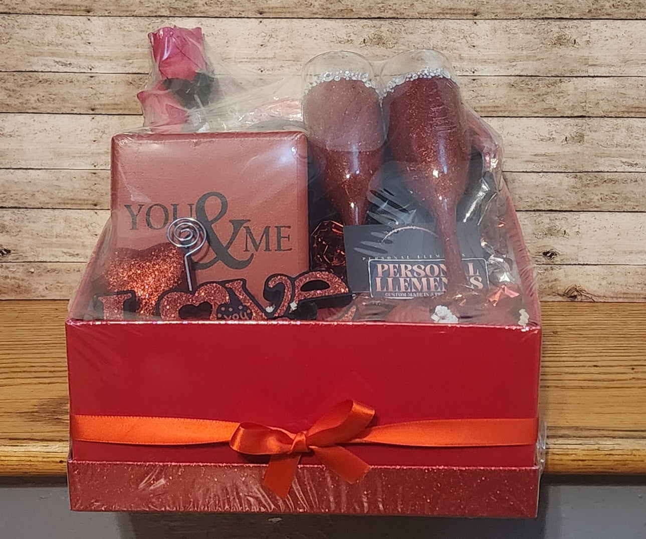 Valentines Wine Glass Gift Box Set