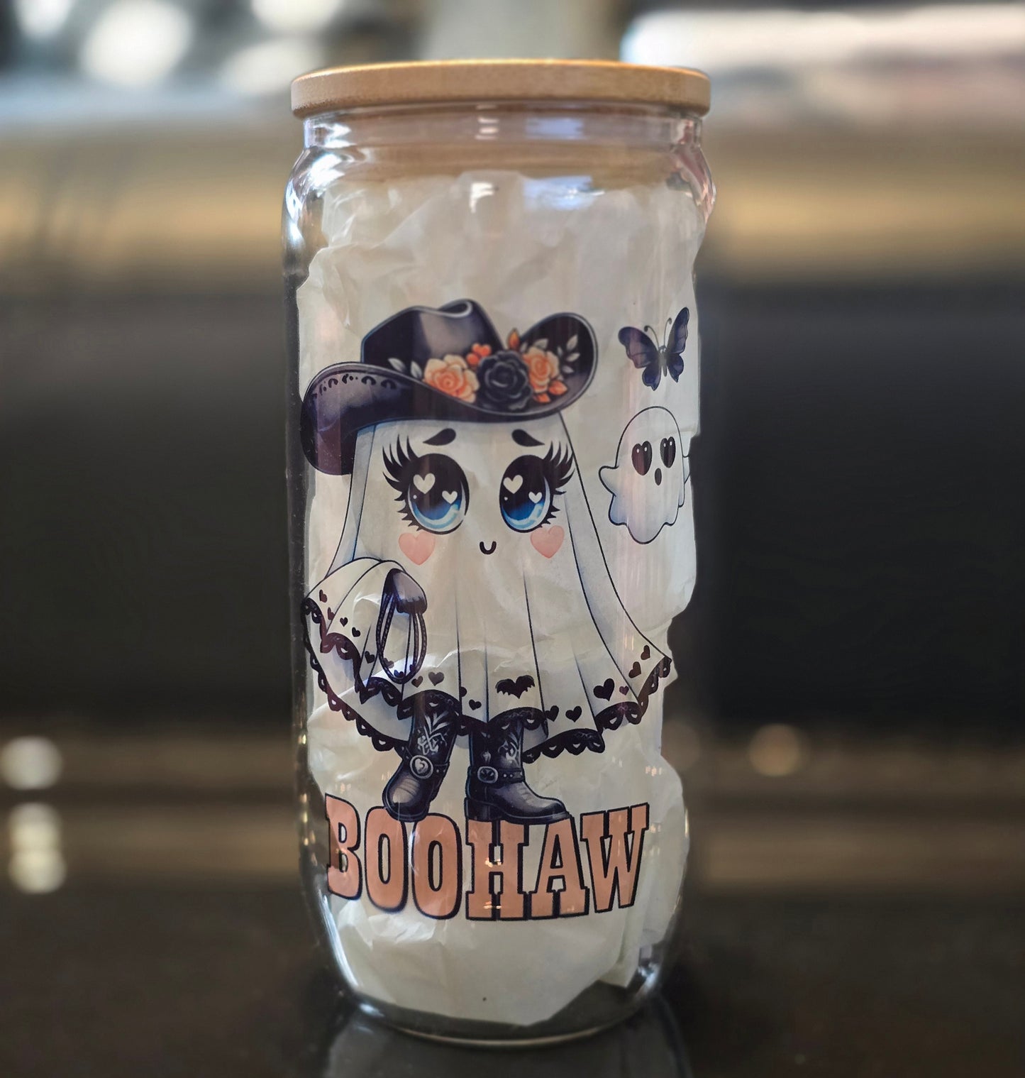 Ghost 18oz Glass Tumblers