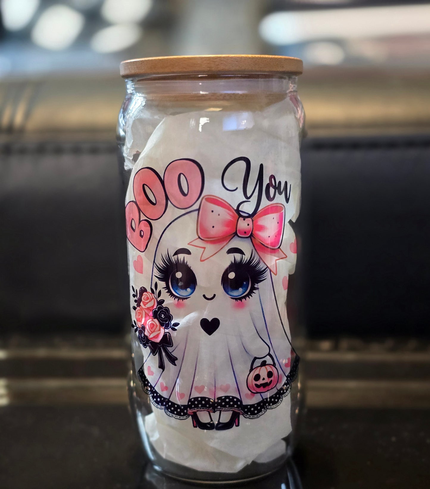 Ghost 18oz Glass Tumblers