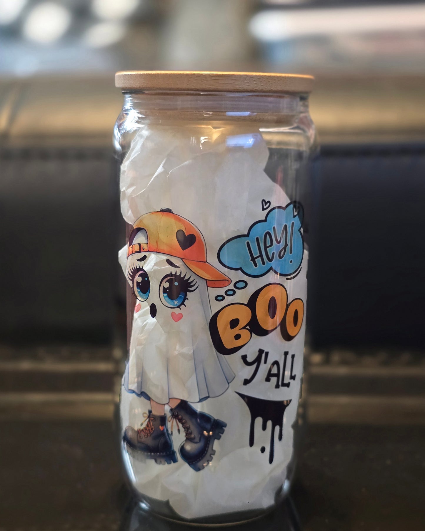 Ghost 18oz Glass Tumblers