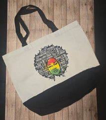 Black Woman Afro Tote Bag