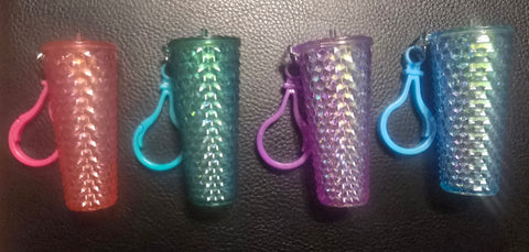 Mini Drink Cup Bag Charm Keychain