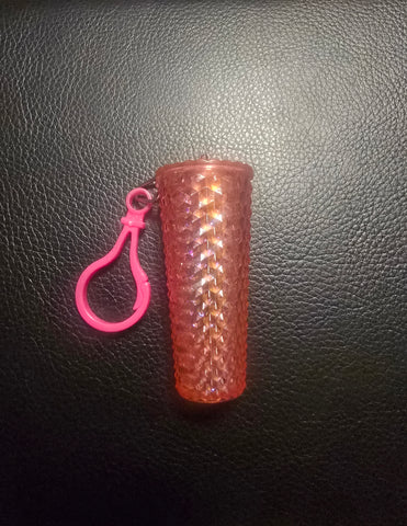 Mini Drink Cup Bag Charm Keychain