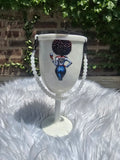 Stemmed Wine Glass Tumbler w/Handle (10oz)