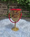 Stemmed Wine Glass Tumbler w/Handle (10oz)
