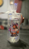 Black Cowgirl Tumblers (16oz) w/Cowgirl Hat Keychain