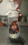 Black Cowgirl Tumblers (16oz) w/Cowgirl Hat Keychain
