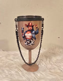 Black Cowgirl 10oz Stemmed Wine Tumbler w/Rope Handle