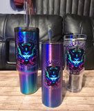 Halloween Blue Electric Tumblers