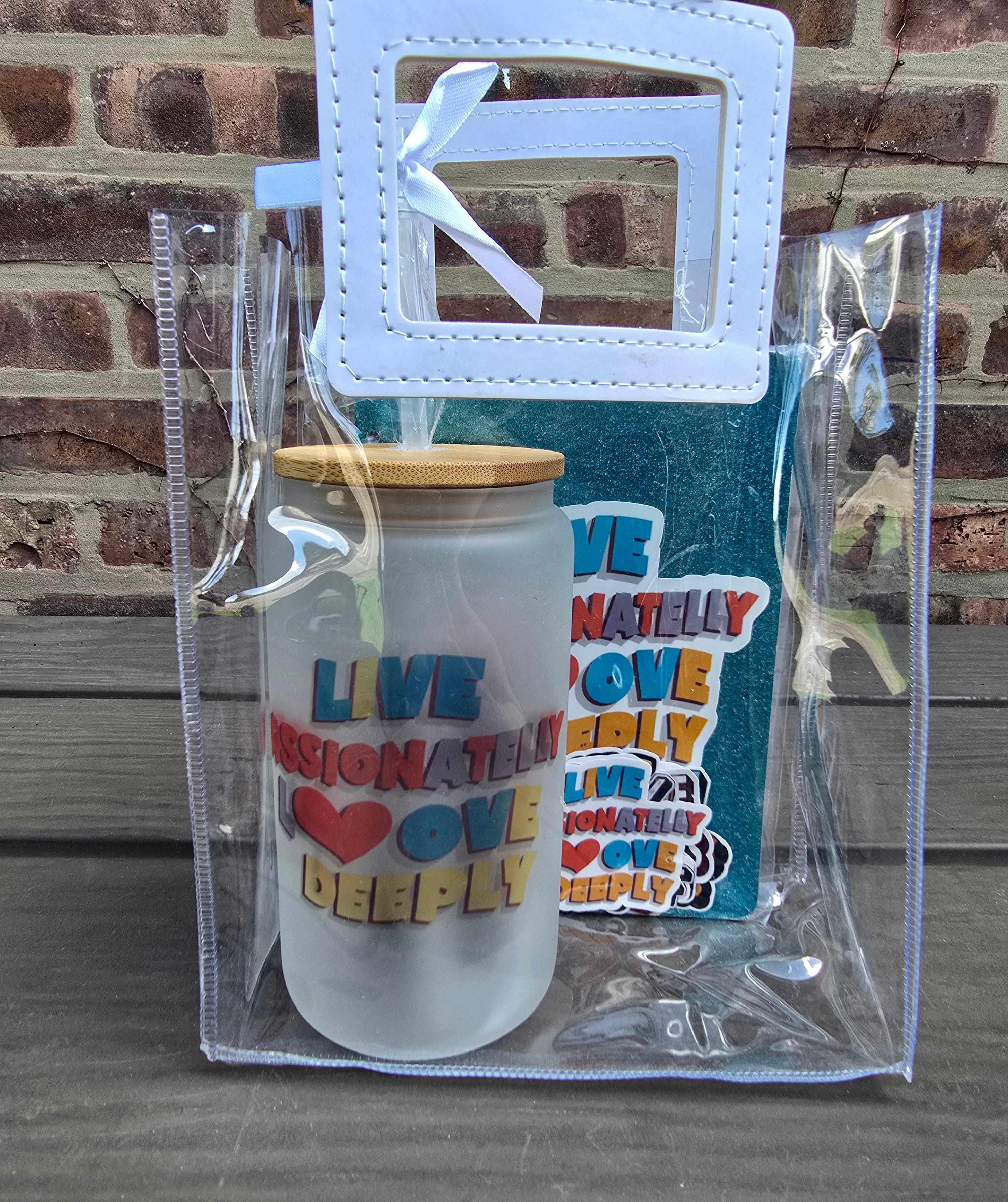 Affirmation Glass Tumbler & Journal Set