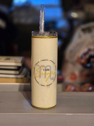 I AM - White Zodiac 20oz Tumblers