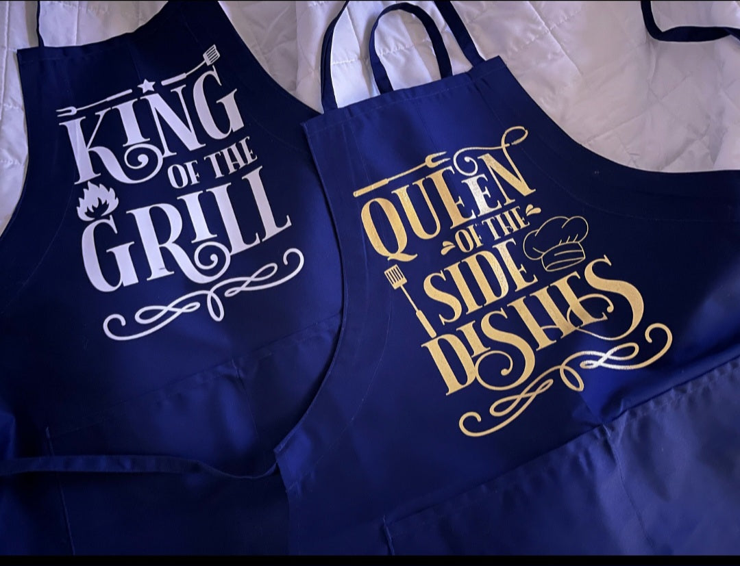 Couples 'King of the Grill' & "Queen of the Sides' Aprons