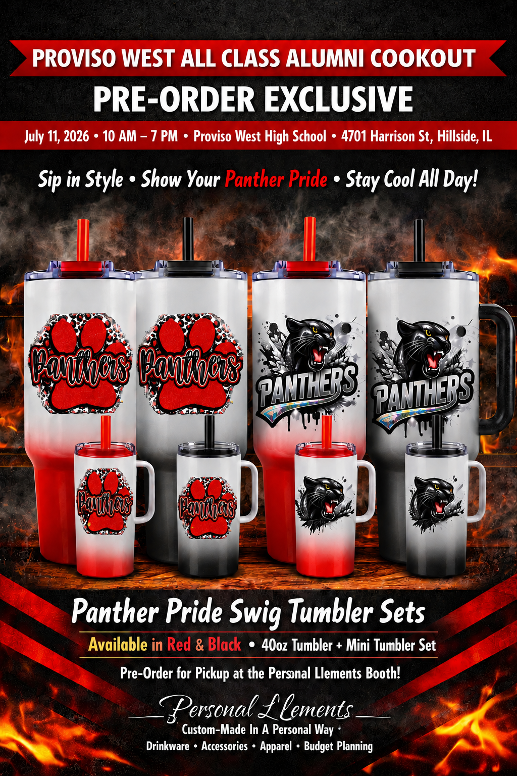 Proviso West Alumni 40oz Tumblers & Mini Set