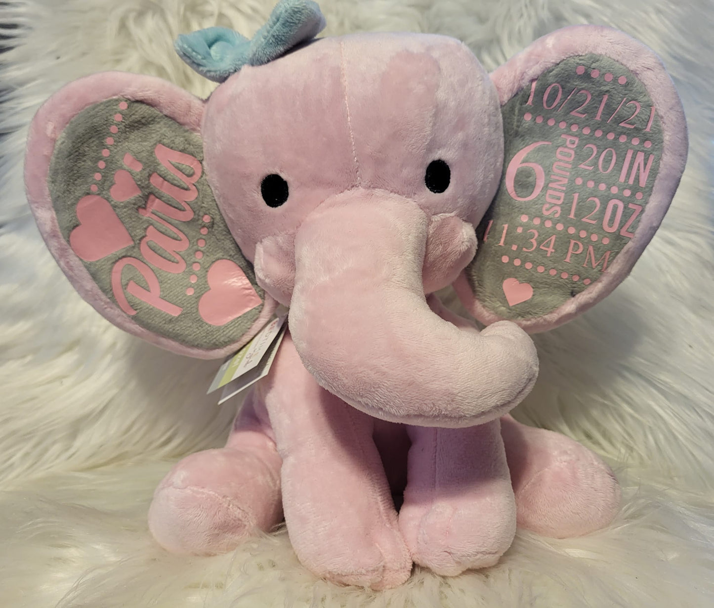 Keepsake Birth Stat Elephant