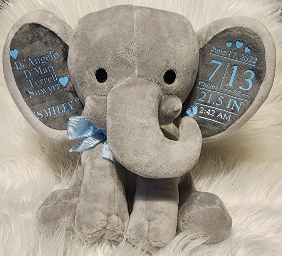 Keepsake Birth Stat Elephant